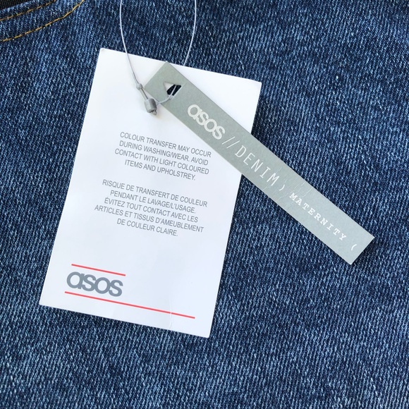 ASOS Denim Maternity Jeans Size 6 NWT Barrel Leg Balloon Leg Taper Dark Wash - Picture 4 of 12